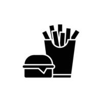fast food icon. solid icon vector