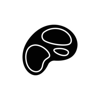 meat icon. solid icon vector