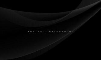 Abstract grey curve futuristic on black with blank space design modern creative background vector