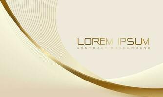 Abstract gold curve futuristic geometric design modern creative background vector