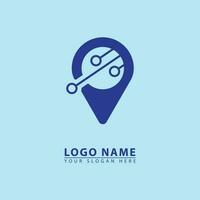 Technology location icon logo vector. vector