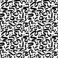 Marker drawn scribble square seamless pattern. Childish drawing. Hand draws calligraphy swirls for background. Curly brush strokes, marker scrawls as graphic design wallpaper. vector