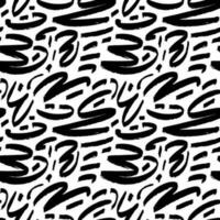 Marker drawn scribble vector seamless pattern. Childish drawing. Hand draws calligraphy swirls for background. Curly brush strokes, marker scrawls as graphic design wallpaper.