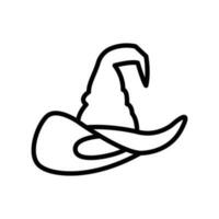 Víspera de Todos los Santos sombrero icono vector diseño modelo