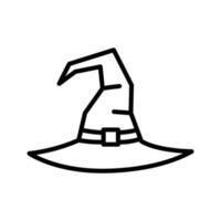 Víspera de Todos los Santos sombrero icono vector diseño modelo