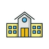 school building icon vector design template in white background