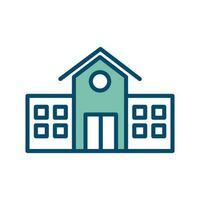 school building icon vector design template in white background