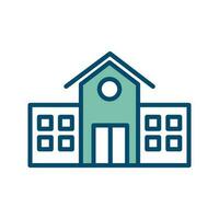 school building icon vector design template in white background