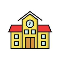 school building icon vector design template in white background