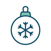 christmas ball - ornament icon vector design template in white background