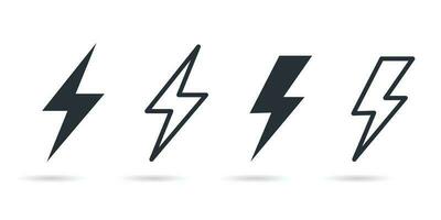 Lightning icon vector. Electric sign and symbol. Power icon vector. Energy sign and symbol vector