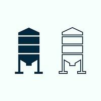 Granary vector icon. Granary signs and symbols. Silo vector icon.