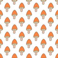 Mushroom pattern. Mushroom seamless pattern. Mushroom background. Retro pattern vector