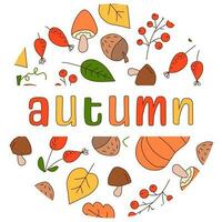 Background for the autumn sale, banner or leaflet design. Autumn banner with bright beautiful leaves in a frame. vector