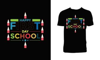 Back To School T Shirt Design vector