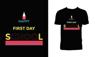 Back To School T Shirt Design vector