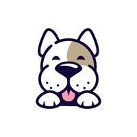 logo illustration depicting a cute dogeps vector