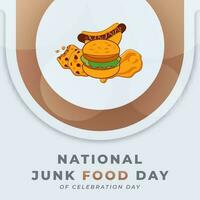 National Junk Food Day Celebration Vector Design Illustration for Background, Poster, Banner, Advertising, Greeting Card