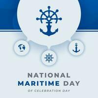 World Maritime Day Celebration Vector Design Illustration for Background, Poster, Banner, Advertising, Greeting Card