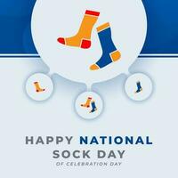 National Sock Day Celebration Vector Design Illustration for Background, Poster, Banner, Advertising, Greeting Card