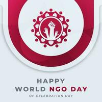 World NGO Day Celebration Vector Design Illustration for Background, Poster, Banner, Advertising, Greeting Card