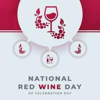 National Red Wine Day Celebration Vector Design Illustration for Background, Poster, Banner, Advertising, Greeting Card