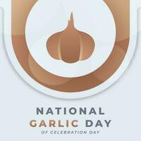 National Garlic Day Celebration Vector Design Illustration for Background, Poster, Banner, Advertising, Greeting Card