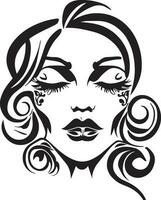 Women face tattoo design illustration vector art