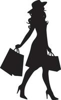 shopping vector silhouette illustration