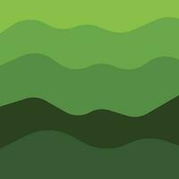 green line wave background vector