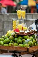 Street sell of tropical fruits in the city of Cali in Colombia photo