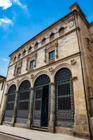 Facade of the historical Palacio de la Salina a Plateresque style with Italian elements building  built in 1538 in Salamanca city center photo