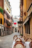 pintoresco calles de Venecia ciudad foto