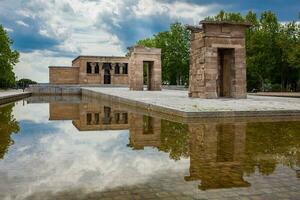 Temple of Debod an ancient Egyptian temple that was dismantled and rebuilt in Madrid photo