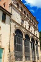 Facade of the historical Palacio de la Salina a Plateresque style with Italian elements building  built in 1538 in Salamanca city center photo