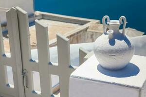 Details in white at the beautiful Santorini Island photo