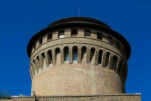 torre a porta pertusa uno de el puertas de el leonino pared en Roma foto