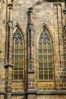 Details of the facade of the Metropolitan Cathedral of Saints Vitus, Wenceslaus and Adalbert in Prague photo