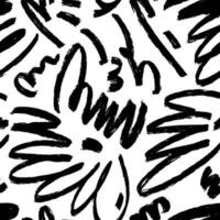 Marker drawn scribble vector seamless pattern. Childish drawing. Hand draws calligraphy swirls for background. Curly brush strokes, marker scrawls as graphic design wallpaper.