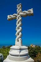 The Cruz Alta view point at at the Gardens of Pena Park in the municipality of Sintra photo