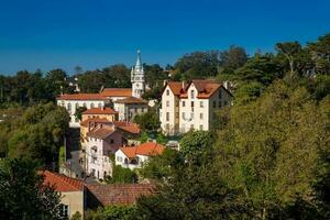 Beautiful architecture in Sintra city in Portugal photo