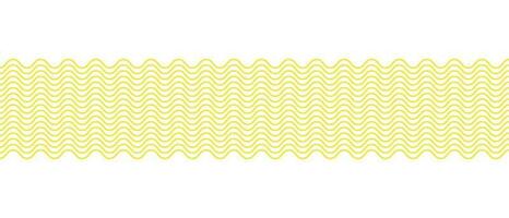Abstract noodle pattern. Graphic spaghetti background with yellow ramen noodles. Isolated vector illustrations on white background.