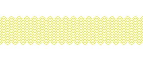 Abstract noodle pattern. Graphic spaghetti background with yellow ramen noodles. Isolated vector illustrations on white background.