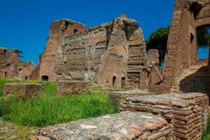 restos de el palacio de Septimio Severus o domus severiana en el palatino colina foto