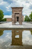 Temple of Debod an ancient Egyptian temple that was dismantled and rebuilt in Madrid photo