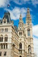 The historical Vienna City Hall building at Rathausplatz built on 1883 photo