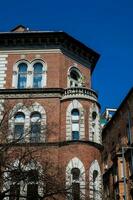 Beautiful architecture of the buildings at Budapest city center photo