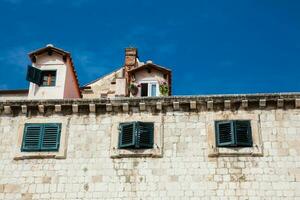 Beautiful architecture of the houses at Dubrovnik old town photo