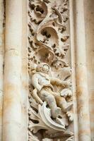 Astronaut carved on the facade of the historical Salmanca Cathedral photo