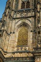 Details of the facade of the Metropolitan Cathedral of Saints Vitus, Wenceslaus and Adalbert in Prague photo